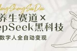 养生赛道+DeepSeek黑科技：AI数字人全自动变现，小白也能月入过W-麦资源网