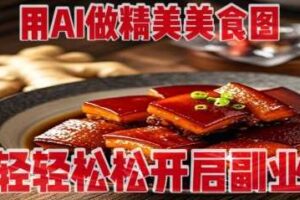 用AI做精美美食图，无需专业设备拍摄，轻轻松松开启副业-麦资源网
