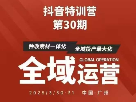 抖音特训营第30期线下培训资料，没有录音视频，正版整理的脑图资料及学员总结*点