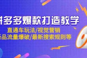拼多多爆款打造教学：直通车玩法/视觉营销/新品流量爆破/最新搜索规则等-麦资源网