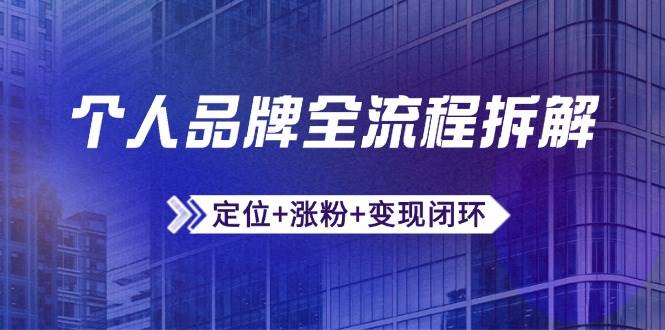 图片[1]-（14799期）个人品牌全流程拆解：定位+涨粉+变现闭环，微信生态运营与资源整合