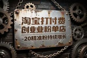 淘宝打付费创业粉单店每天稳定10-20精准粉持续增长【揭秘】-麦资源网