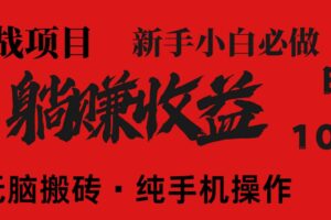 （14845期）暴利项目，每天被动收益1500+，长期管道收益！0成本自己做老板！-麦资源网