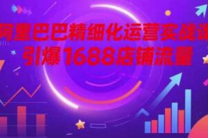 阿里巴巴精细化运营实战课，引爆1688店铺流量-麦资源网