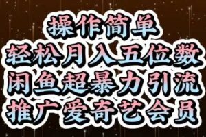 闲鱼超暴力引流推广爱奇艺会员，操作简单，轻松月入5位数-麦资源网