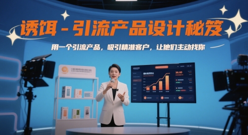 诱饵-引流产品设计秘笈，用一个引流产品，吸引*客户，让他们主动找你