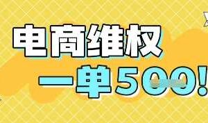 电商维权项目，会网购，一部手机即可操做，一单5张-麦资源网