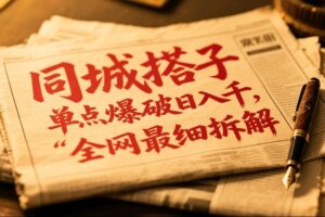 同城搭子群19.9单点爆破日入千，搭子组局月入万，全网最细拆解-麦资源网