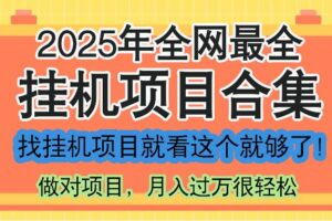 (14871期)最新2025年挂机项目合集,一套课程全部讲完,找项目看这一个课程就够了!-麦资源网