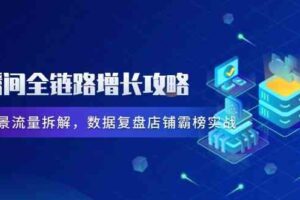 直播间全链路增长攻略，爆品场景流量拆解，数据复盘店铺霸榜实战-麦资源网