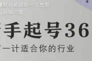 新手起号36计2.0,四年行业沉淀,上百条爆款视频经验一次性帮你搞定短视频问题-麦资源网