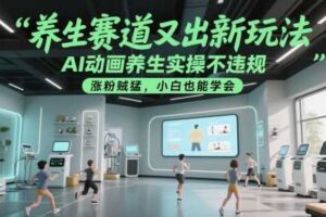养生赛道又出新玩法,AI动画养生实操不违规,涨粉贼猛,小白也能学会-麦资源网