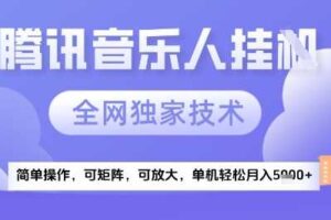 2025腾讯音乐挂G项目，全网独家技术，全新玩法，轻松月入5k+【揭秘】-麦资源网