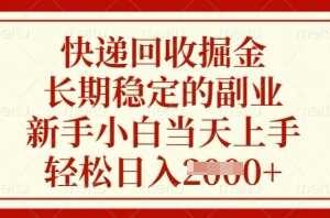 快递回收掘金，长期稳定的副业，新手小白当天上手，轻松日入数张【揭秘】-麦资源网