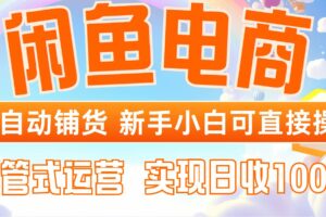 （14669期）闲鱼电商全自动铺货，新手小白可直接操作，托管式运营，日收1000+-麦资源网