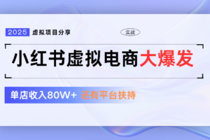 小红书虚拟电商项目，平台大力免费流量扶持，低门槛1拖3玩法-麦资源网