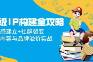 超级IP构建全攻略：信任感建立+社群裂变，爆款内容与品牌溢价实战-麦资源网