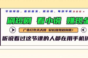 （14735期）最新短剧平台，刷短剧，看小说，赚现金，一部手机日入300+-麦资源网