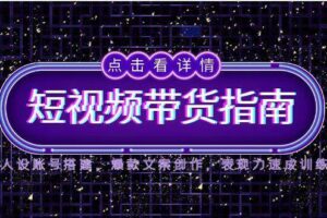 （14912期）2025短视频带货指南，人设账号搭建，爆款文案创作，表现力速成训练-麦资源网