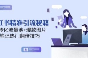 （14881期）小红书精准引流秘籍，高转化流量池+爆款图片，笔记热门翻倍技巧-麦资源网