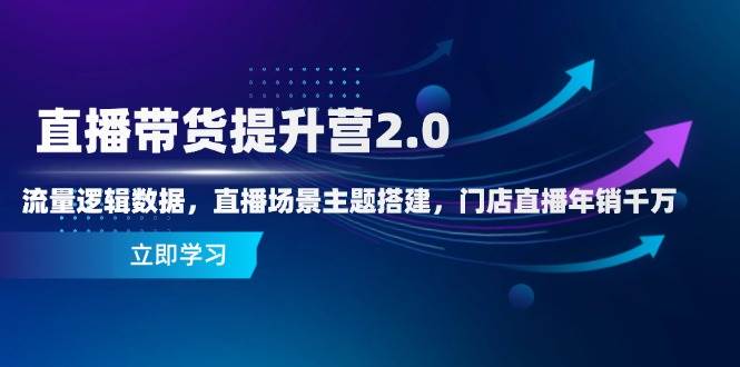 图片[1]-（14694期）直播带货提升营2.0：流量逻辑数据，直播场景主题搭建，门店直播年销千万