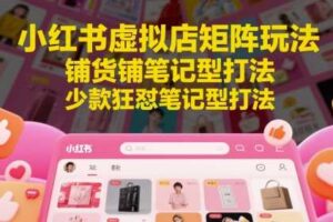 小红书虚拟店矩阵玩法，铺货铺笔记型打法，少款狂怼笔记型打法-麦资源网
