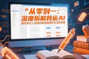 从零到一：深度拆解我运用AI撰写爽文小说挣取首笔稿费的全流程思路-麦资源网