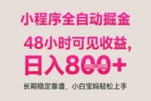 小程序自动挂G打金，无任何技术要求，没有时间限制，日入多张+长期稳定靠谱【揭秘】-麦资源网