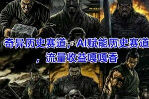 抖音奇异历史赛道，AI赋能历史赛道，流量收益嘎嘎香，狂撸伙伴计划-麦资源网