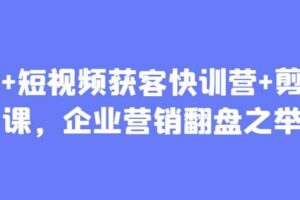 AI+短视频获客快训营+剪辑课，企业营销翻盘之举-麦资源网