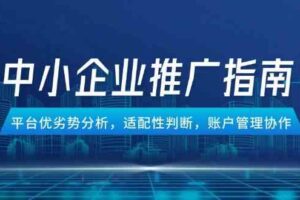 中小企业竞价推广指南，平台优劣势分析，适配性判断，账户管理协作-麦资源网