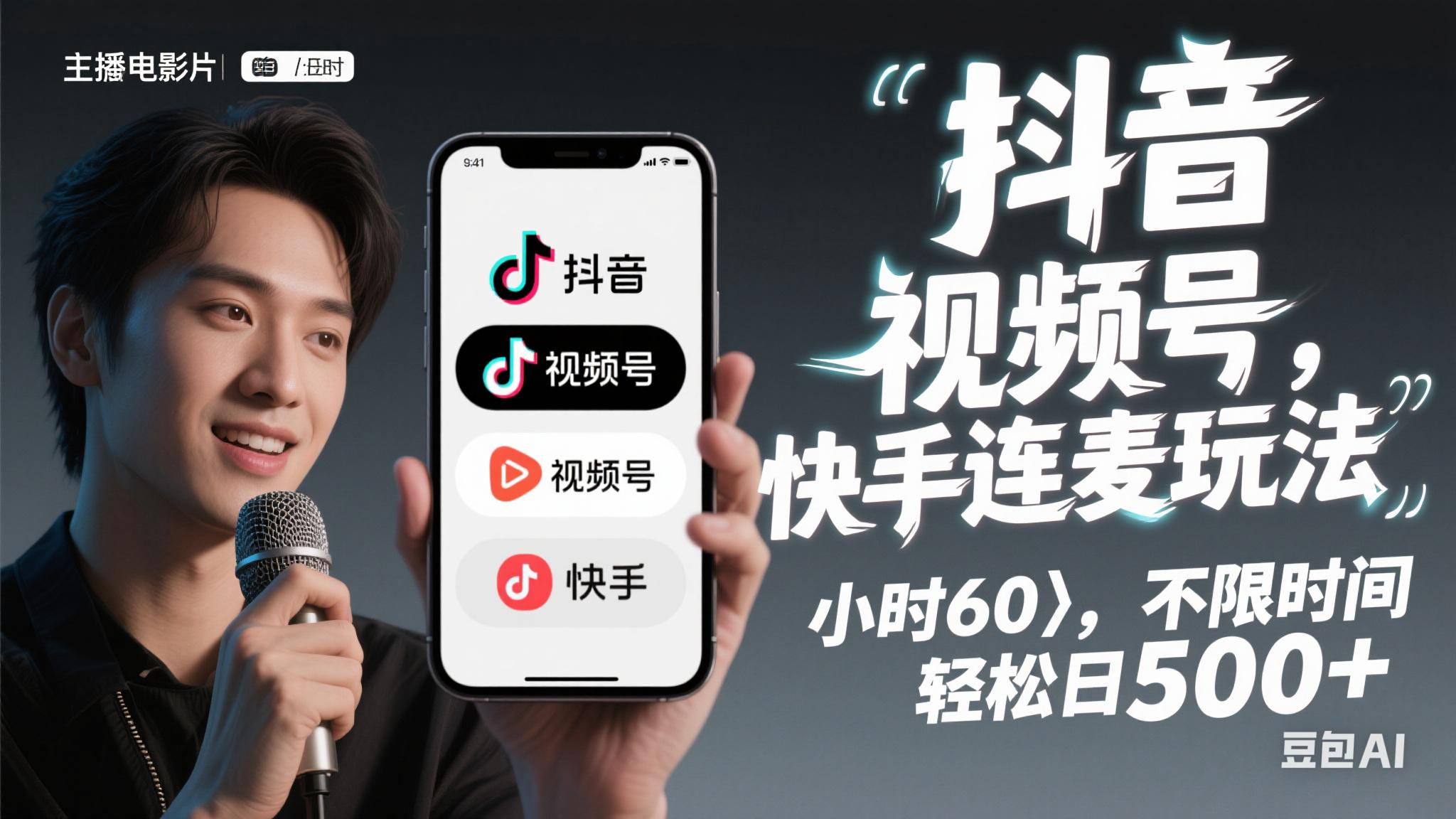 图片[1]-（14899期）抖音，快手，视频号无脑连麦玩法！快速入门，单日稳冲1000+