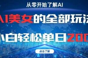 AI美女的全部玩法0基础小白轻松单日2张+-麦资源网