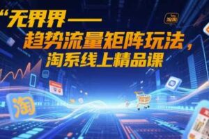 无界-趋势流量矩阵玩法，淘系线上精品课-麦资源网