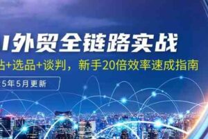 AI外贸全链路实战，建站+选品+谈判，新手20倍效率速成指南-麦资源网