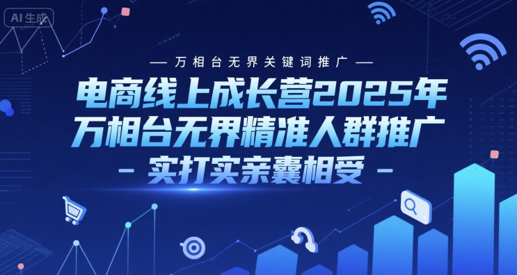 电商线上成长营2025年，万相台*关键词推广-万相台**人群推广-实打实亲囊相受
