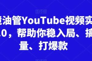 跨境油管YouTube视频实训营3.0，帮助你稳入局、搞流量、打爆款（更新2025）-麦资源网