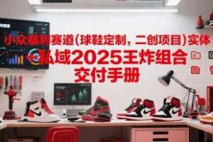 小众暴利赛道(球鞋定制，二创项目)实体+私域2025王炸组合  交付手册-麦资源网
