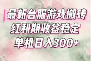 （15101期）最新台服游戏搬砖，红利期收益高稳定，操作简单，小白闭眼入。-麦资源网