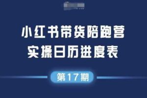 小红书第17期带货陪跑营,不囤货,无不直播,无不投流,通过选品+笔记内容+测品+笔记铺量+矩阵运营打爆款-麦资源网