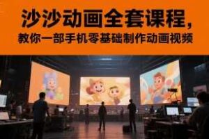 沙沙动画全套课程，教你一部手机零基础制作动画视频-麦资源网