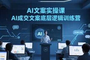 AI文案实操课，AI成交文案底层逻辑训练营-麦资源网