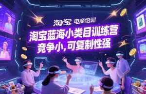 淘宝蓝海小类目训练营， 竞争小，可复制性强-麦资源网