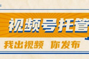 （15033期）【视频号托管 】团队提供视频，你出账号，最高躺赚1W+-麦资源网