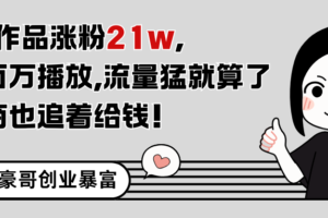 11条作品涨粉21万，不露脸不直播，条条百万播放，广告商也喜欢-麦资源网