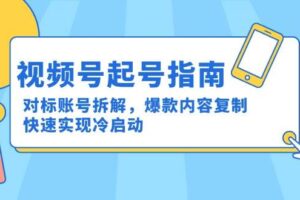 （15028期）视频号起号指南：对标账号拆解，爆款内容复制，快速实现冷启动-麦资源网