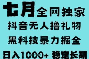 7月最新风口抖音无人直播撸音浪，黑科技全自动运行，长期稳定，低门槛，日入1k+可以矩阵【揭秘】-麦资源网