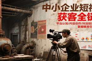 中小企业短视频获客全链路，平台认知/内容创作/抖加投放/矩阵搭建，精准引流核心方法-麦资源网