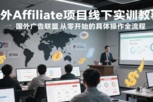 国外Affiliate项目线下实训教程，国外广告联盟从零开始的具体操作全流程-麦资源网