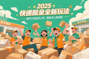 （15244期）2025快递掘金全新玩法，新手小白当天上手，轻松月入四位数！-麦资源网